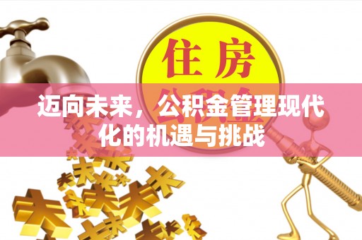 资讯迈向未来，公积金管理现代化的机遇与挑战