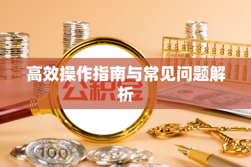 资讯高效操作指南与常见问题解析