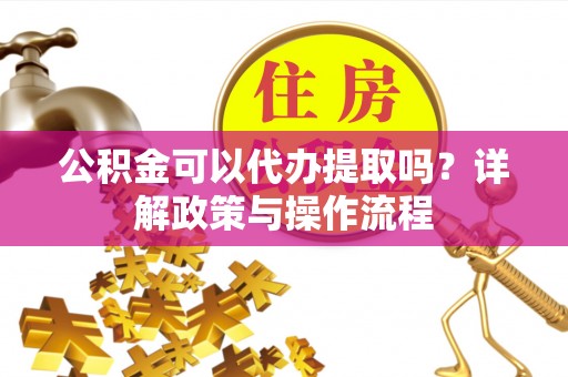 资讯公积金可以代办提取吗？详解政策与操作流程