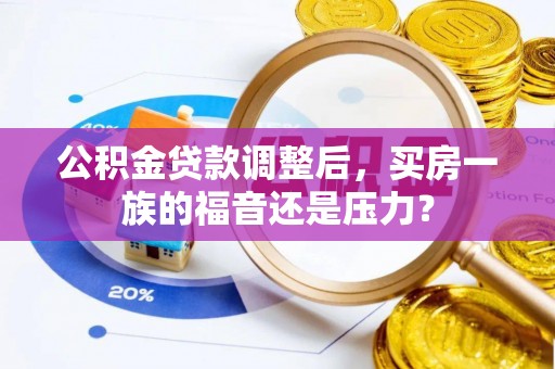 资讯公积金贷款调整后，买房一族的福音还是压力？