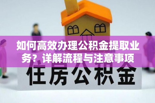 资讯如何高效办理公积金提取业务？详解流程与注意事项