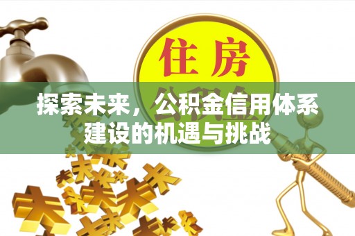 资讯探索未来，公积金信用体系建设的机遇与挑战