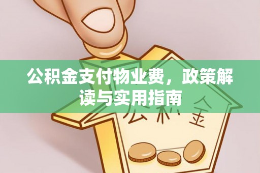 资讯公积金支付物业费，政策解读与实用指南