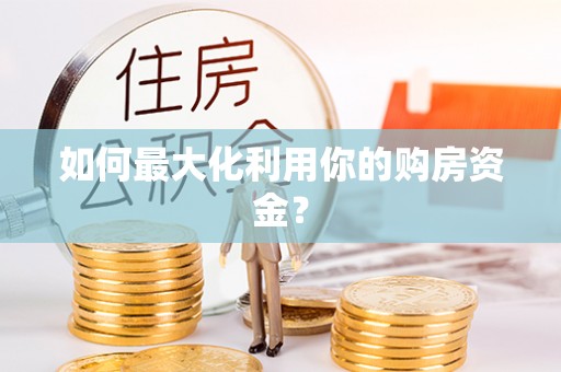 资讯如何最大化利用你的购房资金？