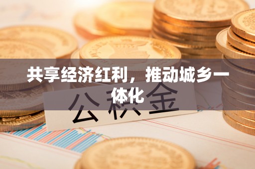 资讯共享经济红利，推动城乡一体化